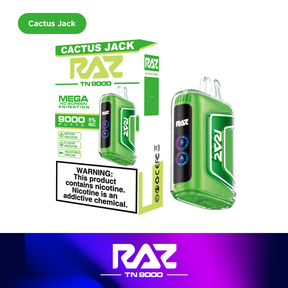 raz disposable cactus jack flavor REFILLABLE PODS Color:Rhombic HQD Cuvie Plus Nicotine